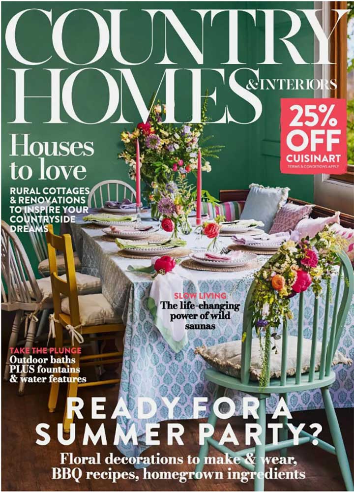 Country Homes July 2024 magazine featuring Shere Kitchens